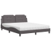 vidaXL Cama con colchón cuero sintético gris 160x200 cm