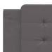 Cama con colchón cuero sintético gris 180x200 cm