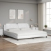 vidaXL Cama con colchón cuero sintético blanco 200x200 cm