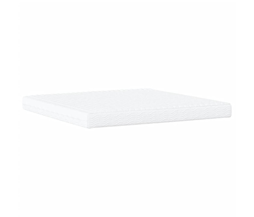 vidaXL Cama con colchón cuero sintético blanco 200x200 cm