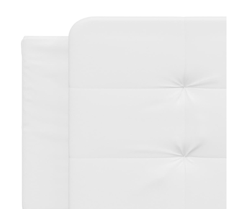 vidaXL Cama con colchón cuero sintético blanco 200x200 cm