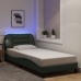 Estructura de cama con LED sin colchón gris oscuro 80x200 cm