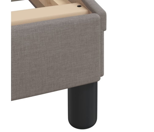 vidaXL Estructura de cama con luces LED tela gris taupe 90x190 cm