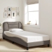 vidaXL Estructura de cama con luces LED tela gris taupe 90x190 cm