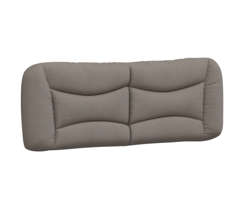 vidaXL Estructura de cama con luces LED tela gris taupe 140x190 cm