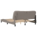 vidaXL Estructura de cama con luces LED tela gris taupe 160x200 cm