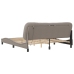 Estructura de cama con luces LED tela gris taupe 180x200 cm