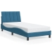 Estructura de cama con luces LED terciopelo azul 80x200 cm