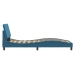 Estructura de cama con luces LED terciopelo azul 80x200 cm