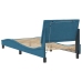 Estructura de cama con luces LED terciopelo azul 80x200 cm