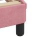 Estructura de cama con luces LED terciopelo rosa 80x200 cm