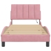 Estructura de cama con luces LED terciopelo rosa 80x200 cm