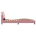 Estructura de cama con luces LED terciopelo rosa 80x200 cm