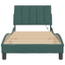 Estructura cama con luces LED terciopelo verde oscuro 90x200 cm