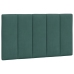 Estructura cama con luces LED terciopelo verde oscuro 90x200 cm