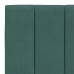 Estructura cama con luces LED terciopelo verde oscuro 180x200cm