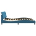 Estructura de cama con luces LED terciopelo azul 180x200 cm