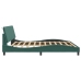 Estructura cama con luces LED terciopelo verde oscuro 200x200cm