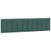 Estructura cama con luces LED terciopelo verde oscuro 200x200cm