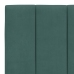 Estructura cama con luces LED terciopelo verde oscuro 200x200cm