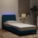 Estructura de cama con luces LED terciopelo azul 80x200 cm