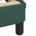 Estructura cama con luces LED terciopelo verde oscuro 90x190 cm