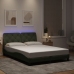 Estructura cama con luces LED terciopelo gris claro 120x200 cm