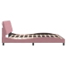 vidaXL Estructura de cama con luces LED terciopelo rosa 180x200 cm