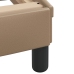 Estructura de cama con LED cuero sintético capuchino 90x190 cm