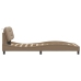 Estructura de cama con LED cuero sintético capuchino 90x190 cm