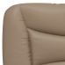 Estructura de cama con LED cuero sintético capuchino 90x190 cm
