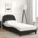 Estructura cama con luces LED cuero sintético negro 80x200 cm