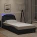 vidaXL Estructura cama con luces LED cuero sintético negro 100x200 cm