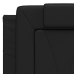 Estructura de cama con luces LED cuero PE negro 140x200 cm