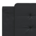 Estructura cama LED sin colchón cuero sintético negro 180x200cm