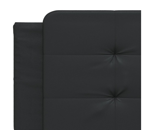 vidaXL Estructura cama con luces LED cuero sintético negro 200x200 cm