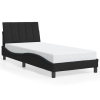 Estructura de cama con luz LED terciopelo negro 90x190 cm