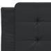 vidaXL Estructura de cama con luz LED cuero sintético negro 90x190 cm