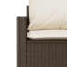 Set sofás de jardín 6 piezas y cojines ratán sintético marrón
