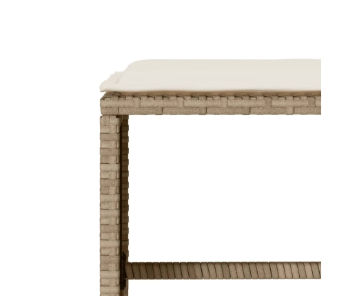 Juego de sofás jardín con cojines 6 pzas ratán sintético beige