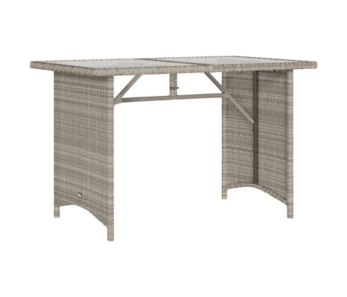 Set de sofás de jardín 6 pzas y cojines ratán sintético gris