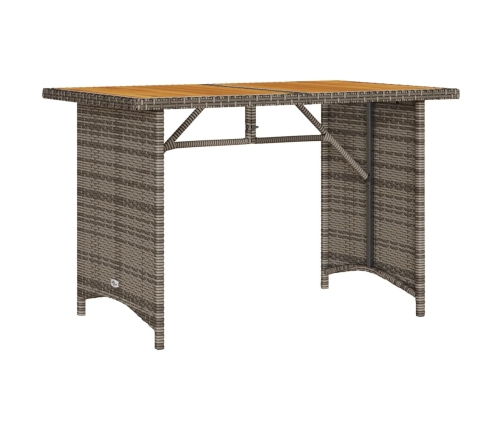 Set de muebles de jardín 6 pzas y cojines ratán sintético gris