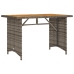 Set de muebles de jardín 6 pzas y cojines ratán sintético gris