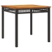 Set comedor de jardín 3 pzas con cojines ratán sintético negro