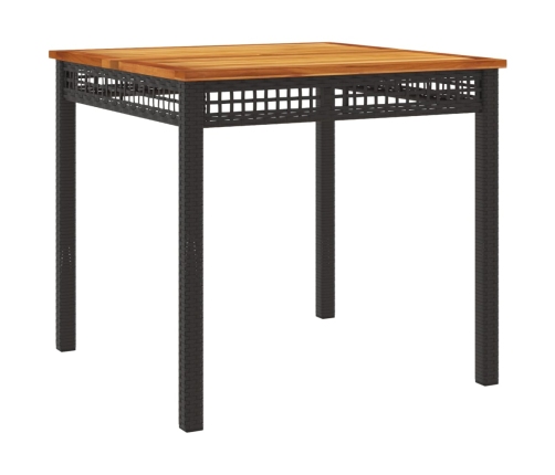 Set de muebles jardín 5 pzas con cojines ratán sintético negro
