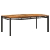 Set de comedor de jardín 9 pzas y cojines ratán sintético negro