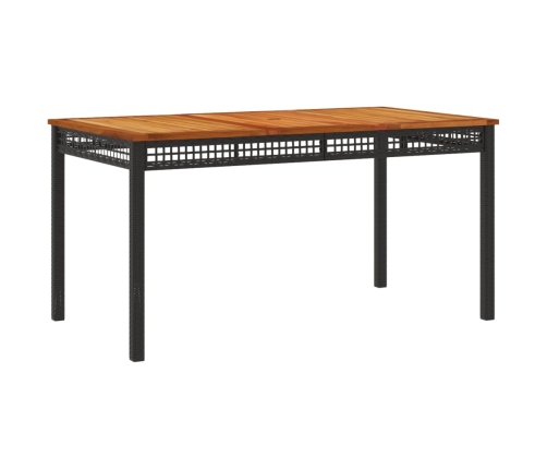 Set de muebles jardín 5 pzas con cojines ratán sintético negro