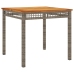 Set comedor de jardín 3 piezas con cojines ratán sintético gris