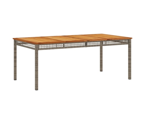 Set comedor jardín 9 pzas y cojines ratán sintético gris