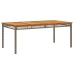 Set comedor jardín 9 pzas y cojines ratán sintético gris